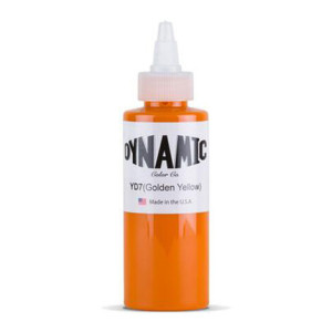 Тату краска Dynamic Colors Golden Yellow - 120 мл темно-желтый