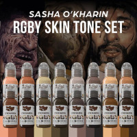 Тату-краска World Famous Tattoo Ink Sasha O'Kharin RGBY Skin Tone Set (16 пигментов)
