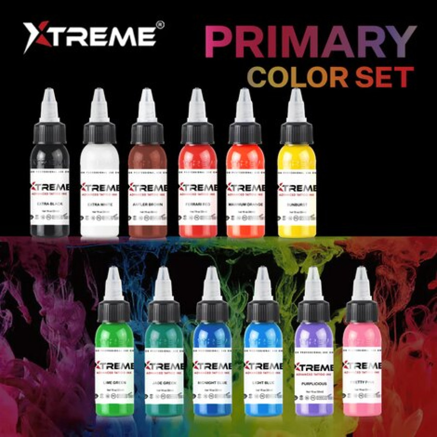 Тату краска Xtreme Ink 12vPrimary Color Set