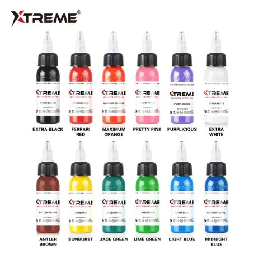 Тату краска Xtreme Ink 12vPrimary Color Set