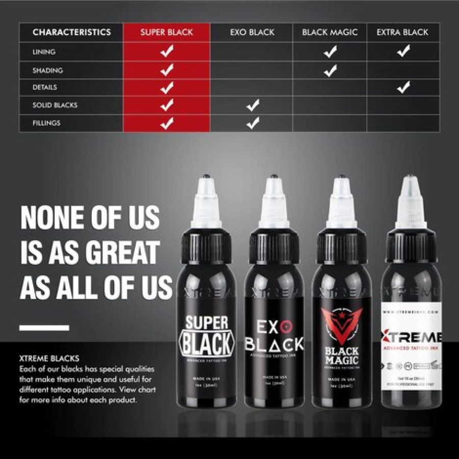 Тату краска Xtreme Ink Super Black