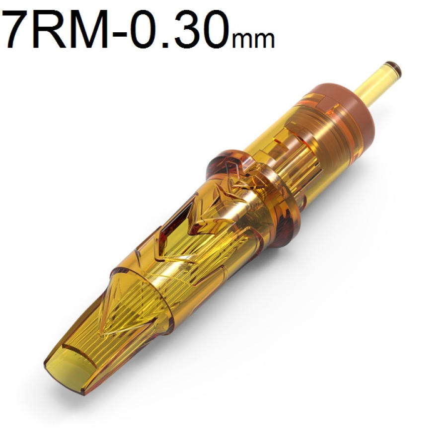 Тату картридж Ambition Gold Armor Round Magnum 7 - 0,30 мм Long Taper