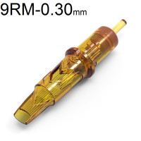 Тату картридж Ambition Gold Armor Round Magnum 9 - 0,30 мм Long Taper