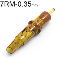 Тату картридж Ambition Gold Armor Round Magnum 7 - 0,35 мм Long Taper