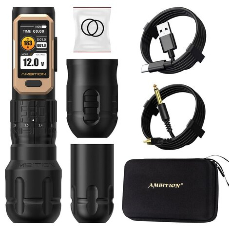 Беспроводная тату машинка Ambition Soldier Pro 520 Black
