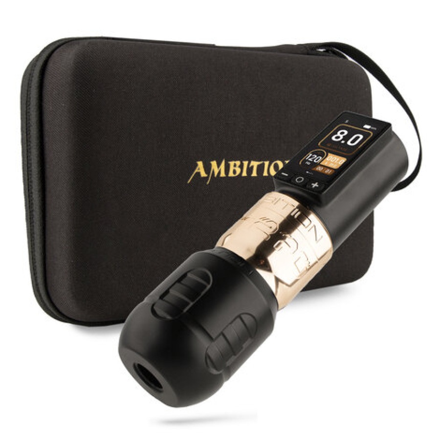 Беспроводная тату машинка Ambition Soldier 270 W Gold