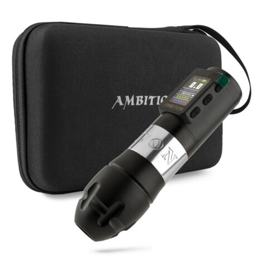Беспроводная тату машинка Ambition Vibe Max Silver (2.5-4.0 мм)