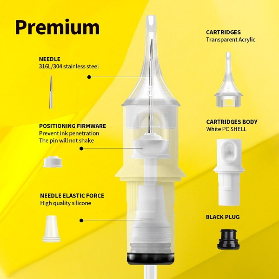 Тату картридж Quelle Round Liner 1 - 0,30 мм Long Taper