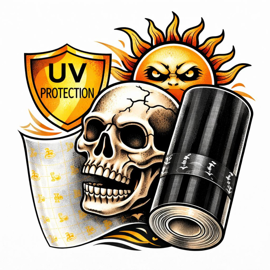 Заживляющая пленка для тату AVA Skulldna с защитой от ультрафиолета Рулончик (ширина 15см Х 1 метр)