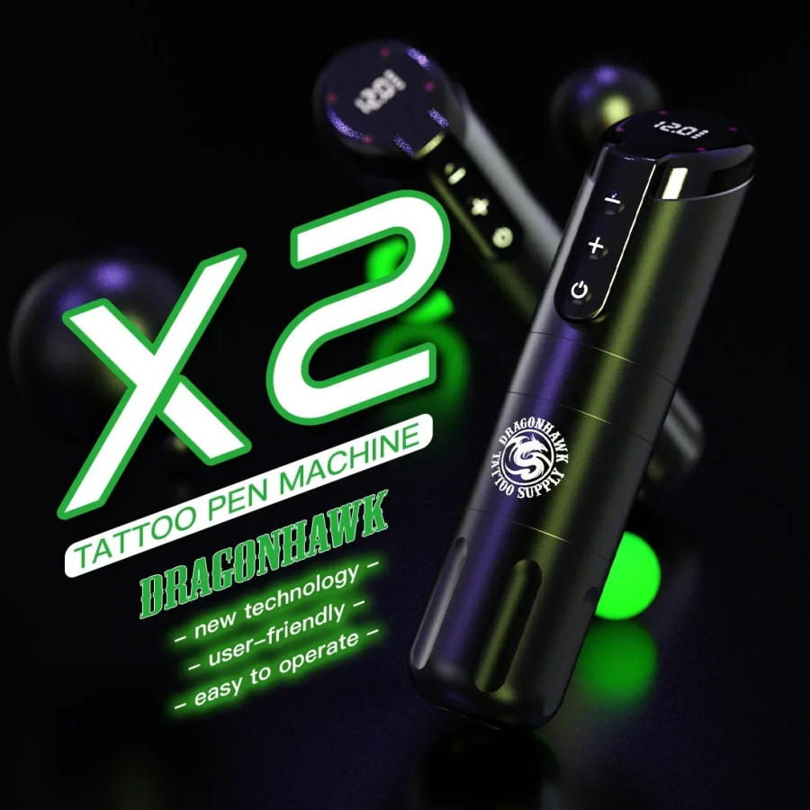 Беспроводная тату машинка DragonHawk X2