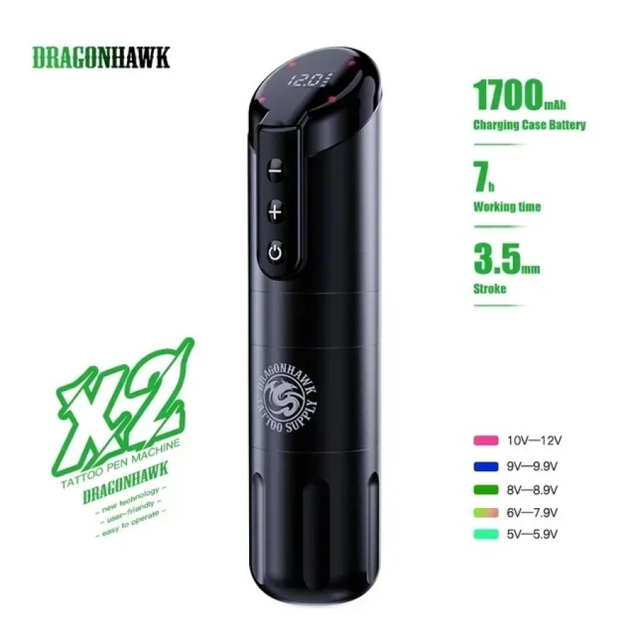 Беспроводная тату машинка DragonHawk X2