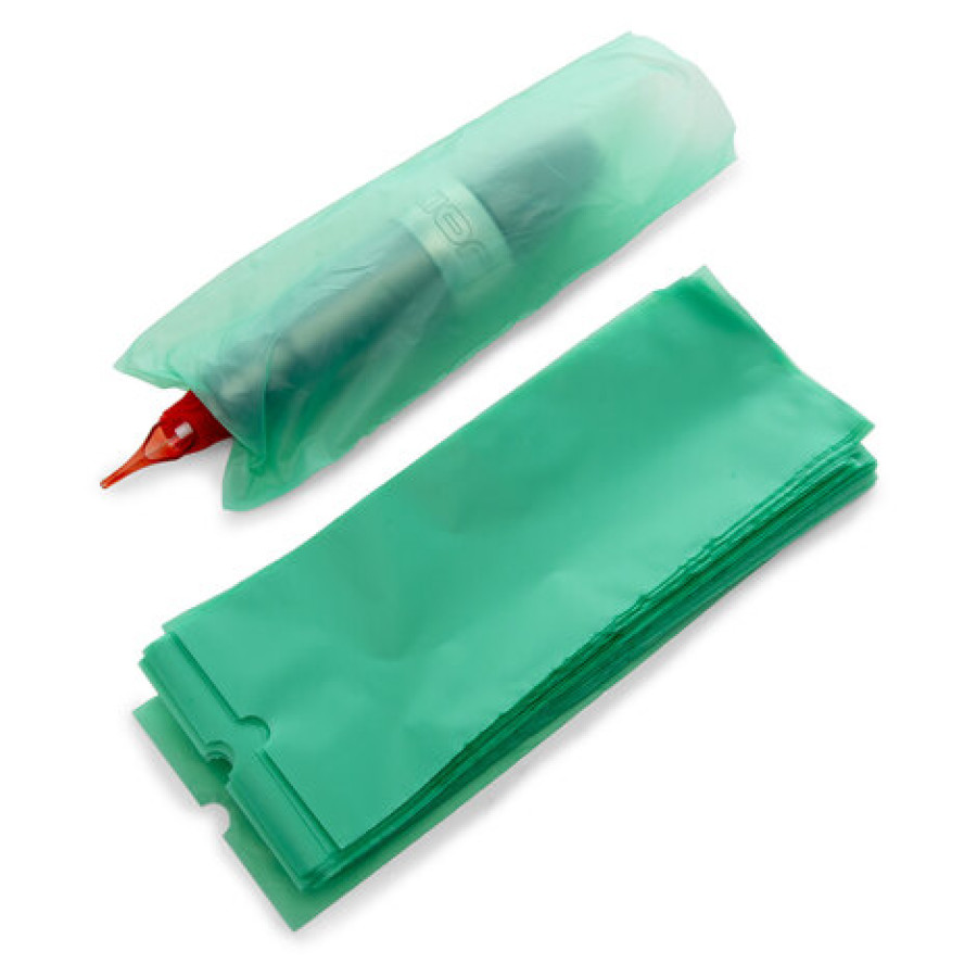 Барьерная защита на тату машинки Excalibur Pen Sleeve Green 60x160 мм (100 шт.)