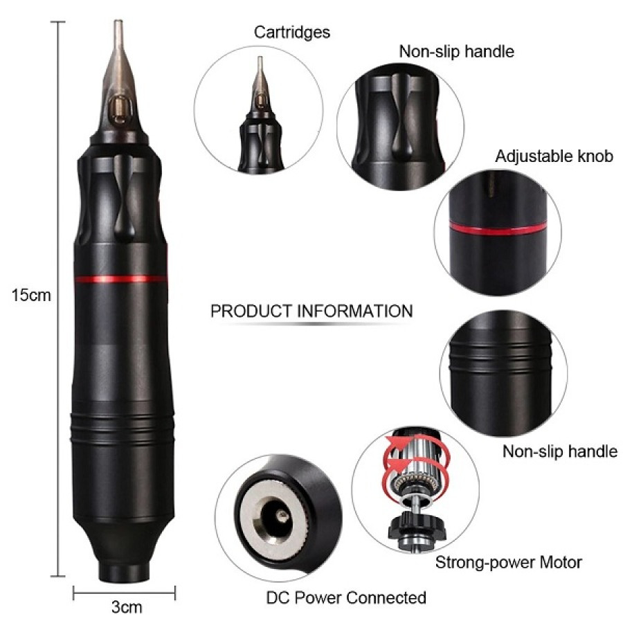 Роторная тату машинка Robert Tattoo Pen Red
