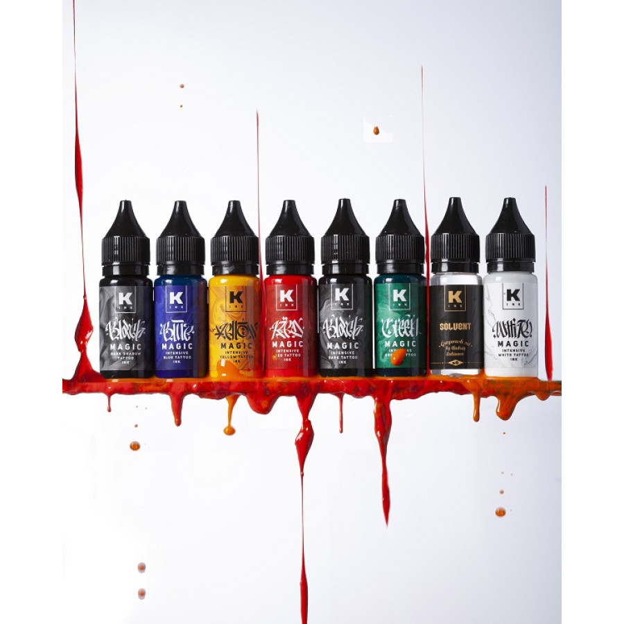 Набор тату краска ink - True Magic - 8 шт по 15 мл