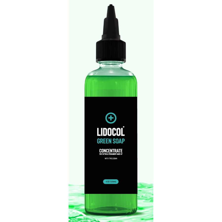Концентрат антибактериального мыла для тату LIDOCOL Green Soap, 120 мл