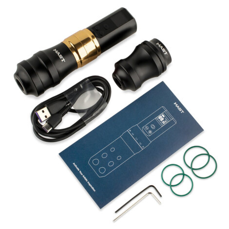 Беспроводная тату машинка Mast Fold Pro 2 (Black-Gold)
