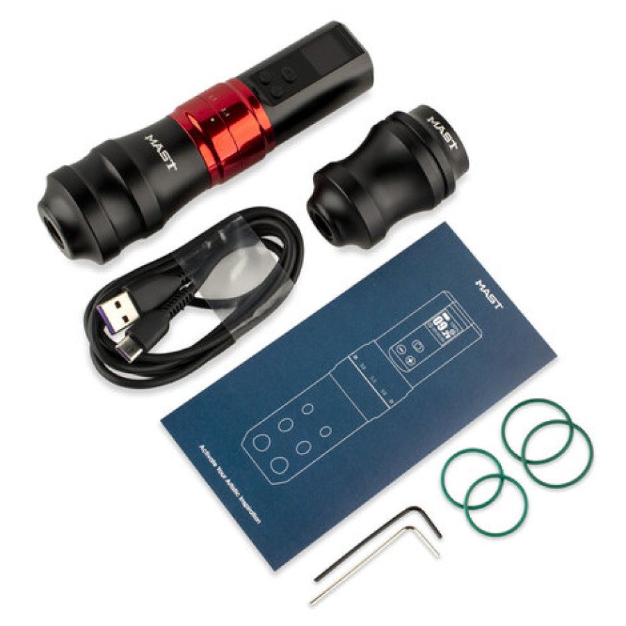 Беспроводная тату машинка Mast Fold Pro 2 (Black-Red)