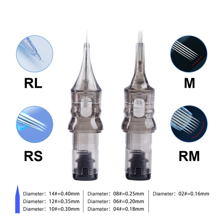 Тату картридж Noir Round Liner 9 - 0,30 мм Long Taper