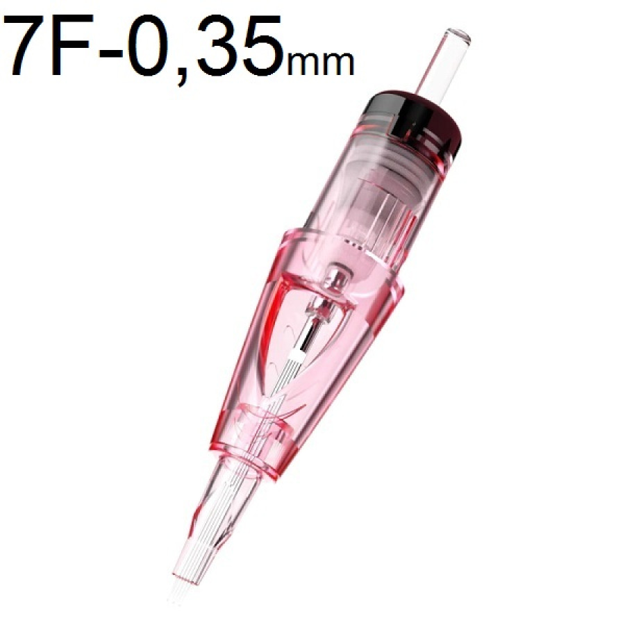 Тату картридж WJX PMU Flat 7 - 0,35 мм  Long Taper