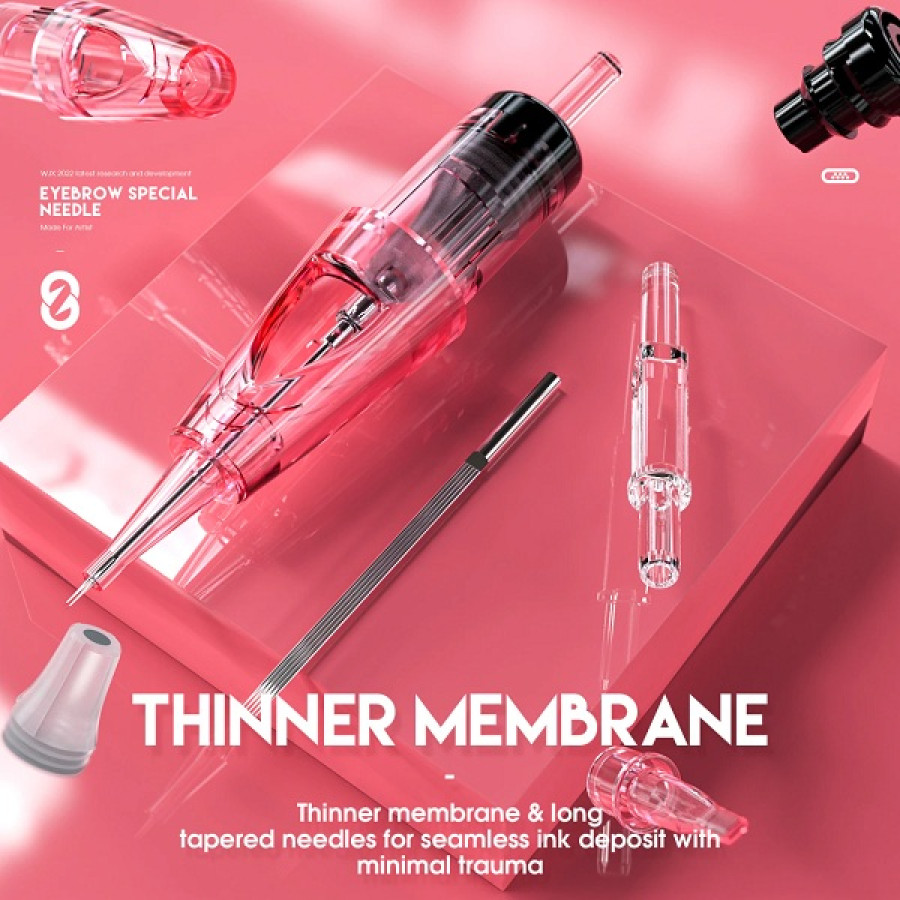 Тату картридж WJX PMU Flat 7 - 0,35 мм  Long Taper