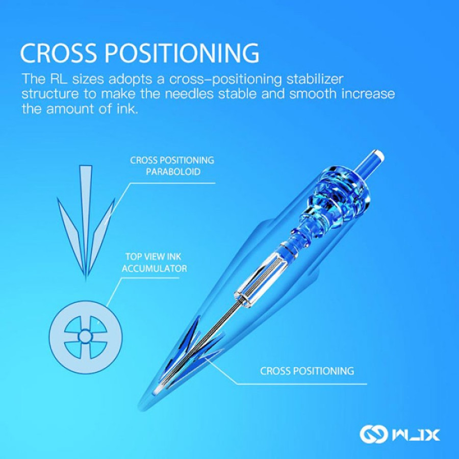 Тату картридж WJX Round Liner 9 - 0,30 мм  Long Taper