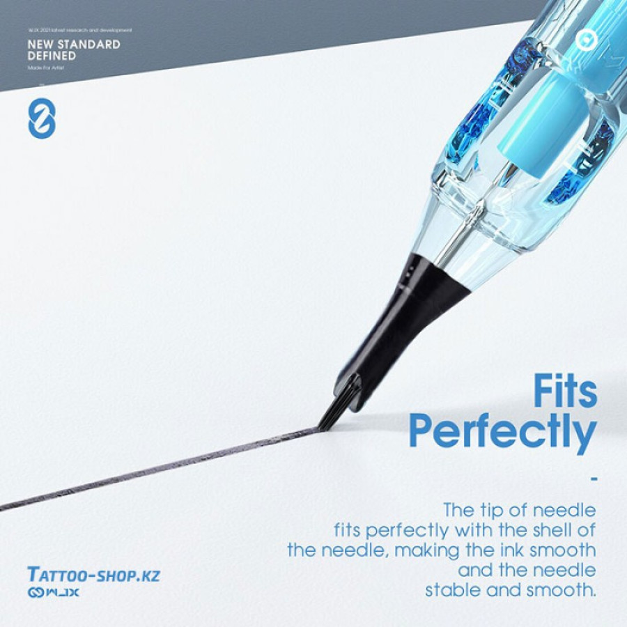 Тату картридж WJX Round Liner 9 - 0,30 мм  Long Taper