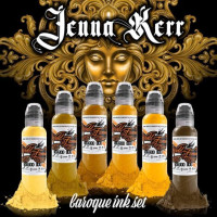Тату-краска World Famous Tattoo Ink Jenna Kerr's Baroque Color Set (6 пигментов - 30 мл)