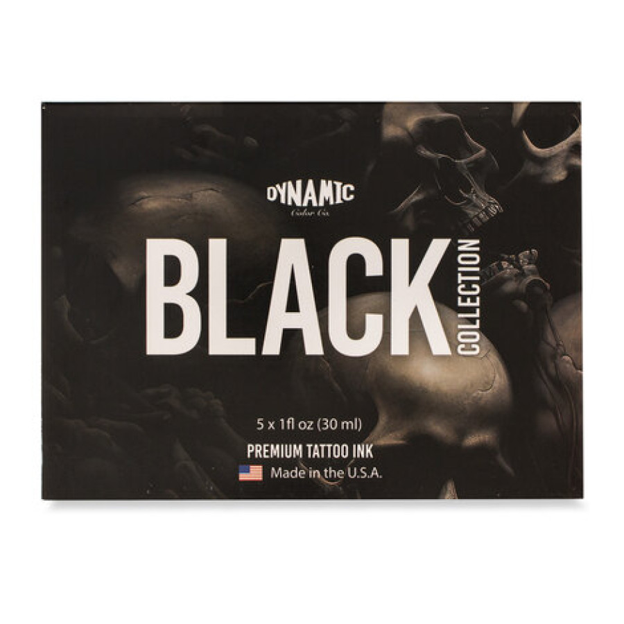 Тату краска Dynamic Colors Black Collection Color Set (4 пигмента + разбавитель) 30 мл