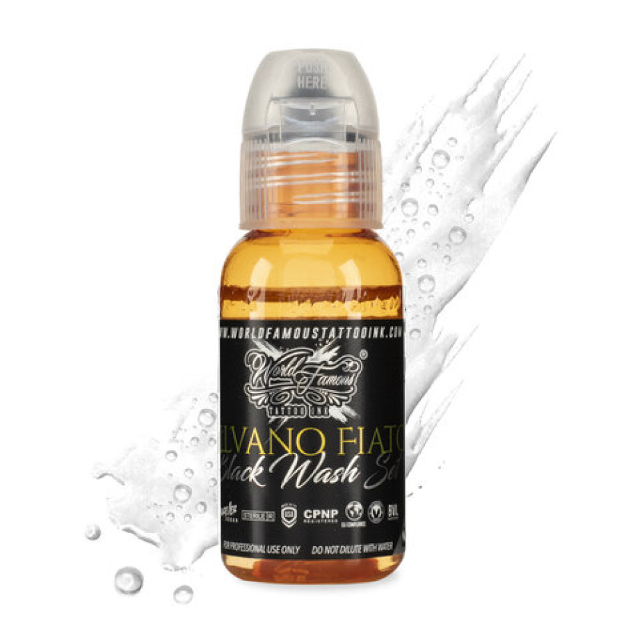 Краска World Famous Tattoo Ink Silvano Fiato Black Wash Set (6 пигментов)