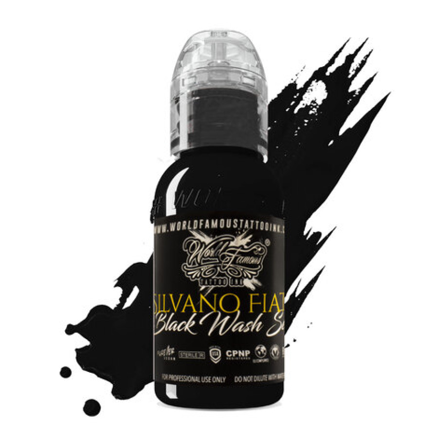 Краска World Famous Tattoo Ink Silvano Fiato Black Wash Set (6 пигментов)