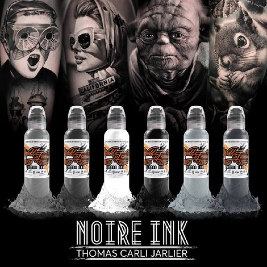 Краска World Famous Tattoo Ink Thomas Carli Jarlier Noire Ink Set (6 пигментов)