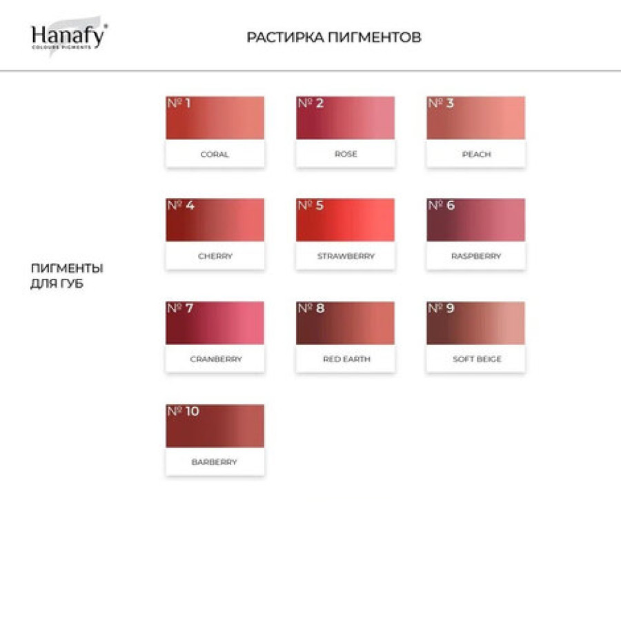 Пигмент Hanafy Сет "Губы"