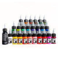Тату краска Solid Ink 25 Colors Travel Set ( 24 colors + 1oz Lining Black)