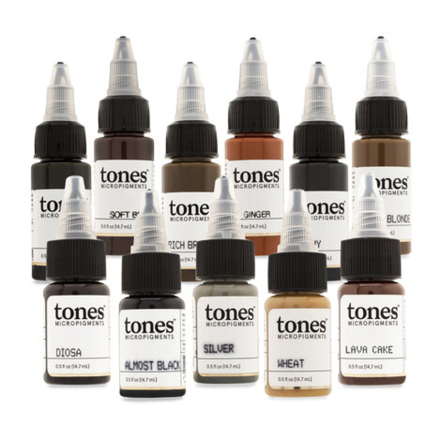 Пигмент Tones Micropigments Brows Complete Set 11 шт