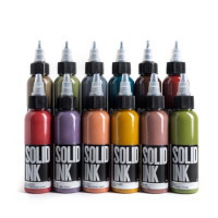 Тату краска Solid Ink Opaque Earth 12 Set
