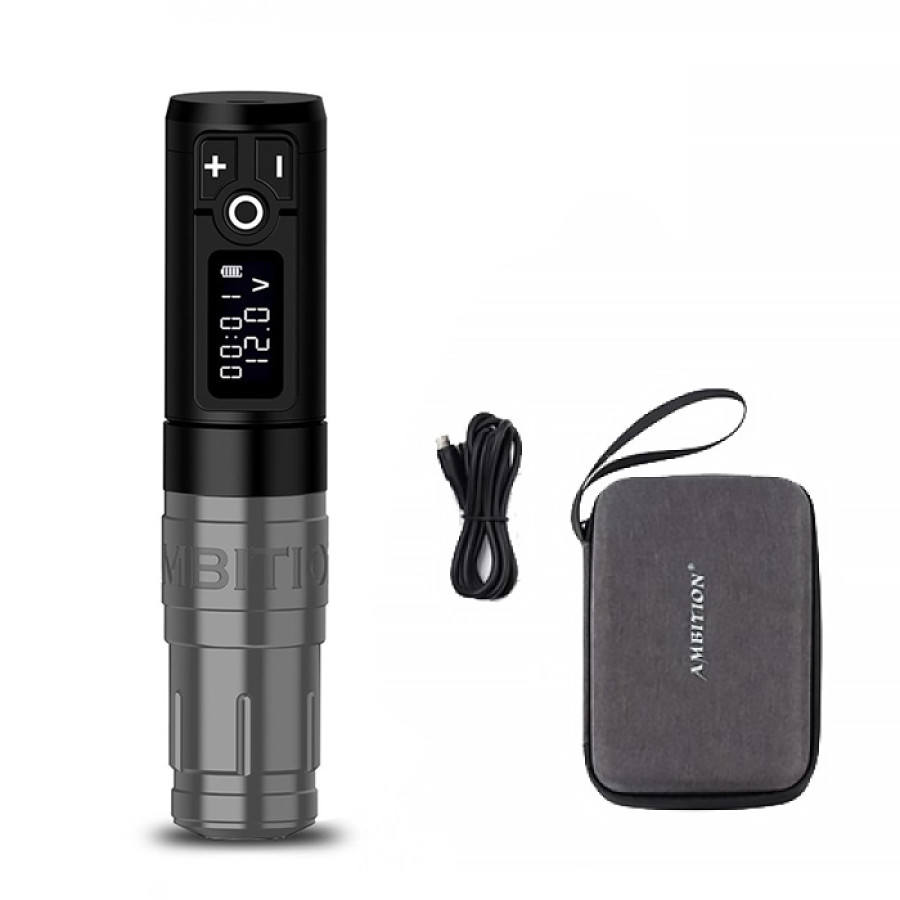 Беспроводная тату машинка Ambition Storm Wand Wireless Silver