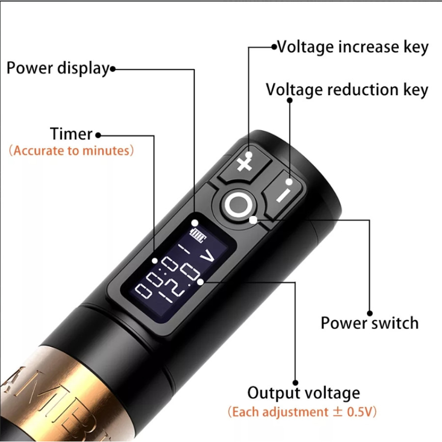 Беспроводная тату машинка Ambition Storm Wand Wireless Silver