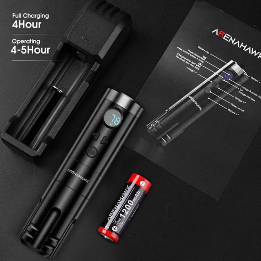 Тату машинка Arenahawk A-Power 4.0 (black) WQP-023