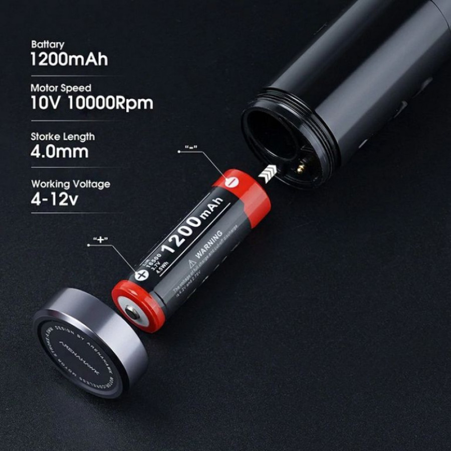 Тату машинка Arenahawk A-Power 4.0 (black) WQP-023