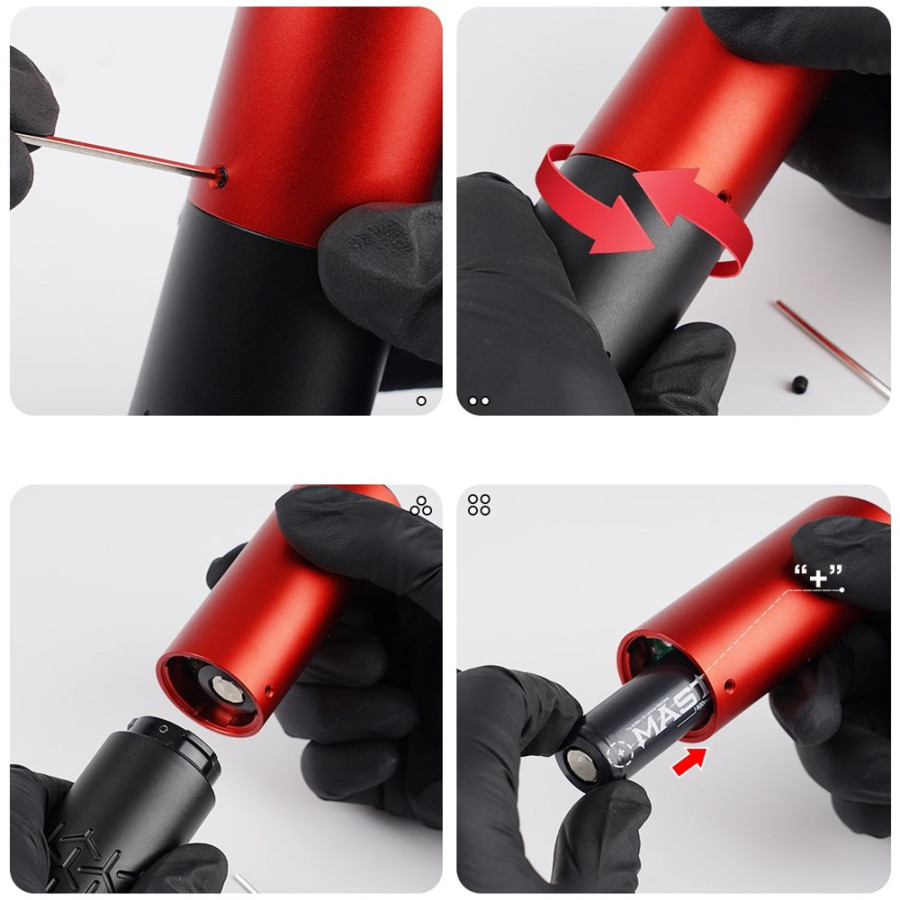 Беспроводная тату машинка Dragonhawk Armor Wireless Red