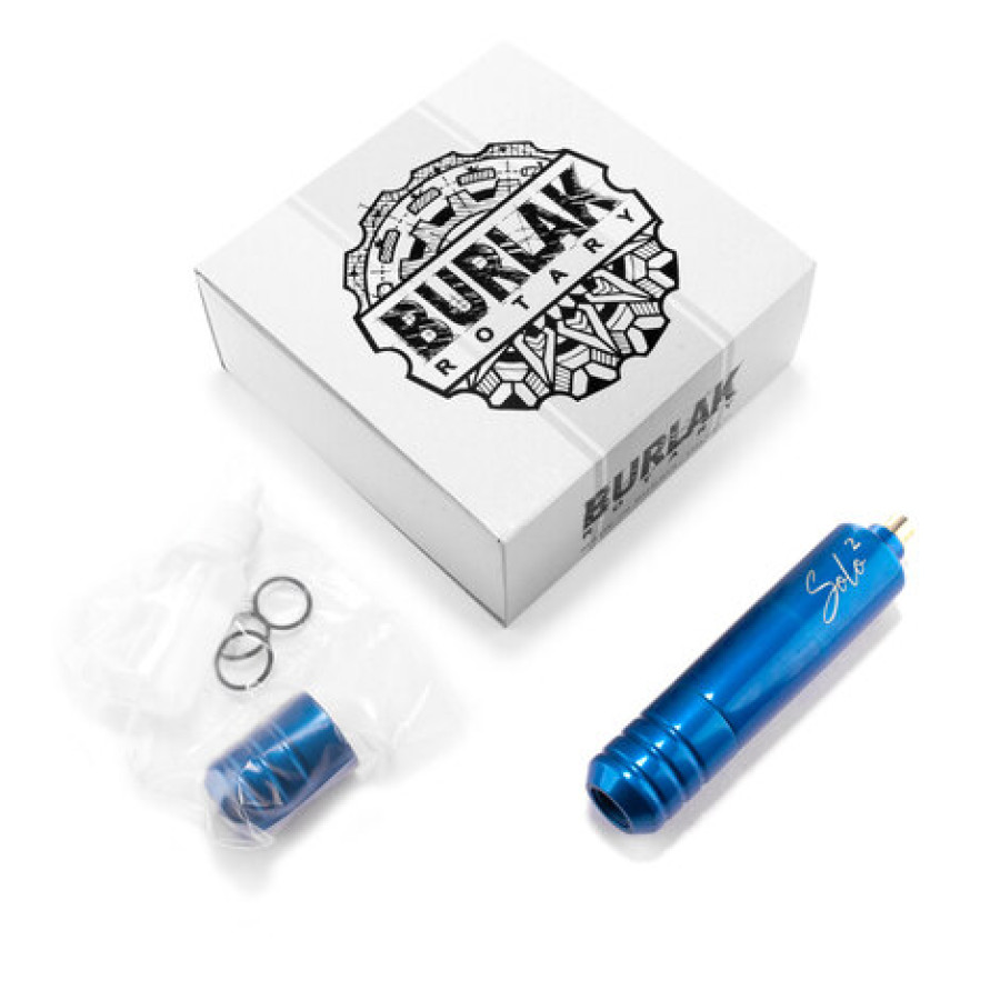 Тату машинка Burlak Tattoo Machines Solo 2 Blue + держатель 26 мм