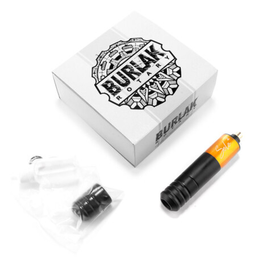 Тату машинка Burlak Tattoo Machines Solo 2 Gold-Matte Black + держатель 26 мм
