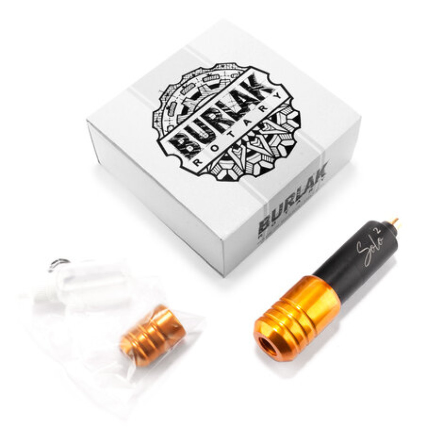 Тату машинка Solo 2 Matte Black-Gold + 2 держателя 32 мм