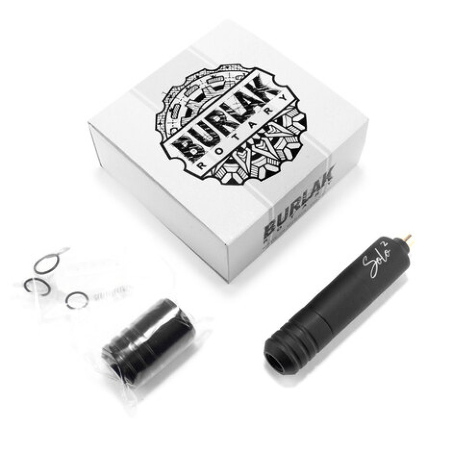 Тату машинка Burlak Tattoo Machines Solo 2 Soft Black + держатель 32 мм