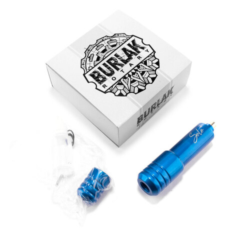 Тату машинка Burlak Tattoo Machines Solo 2 Blue + держатель 32 мм