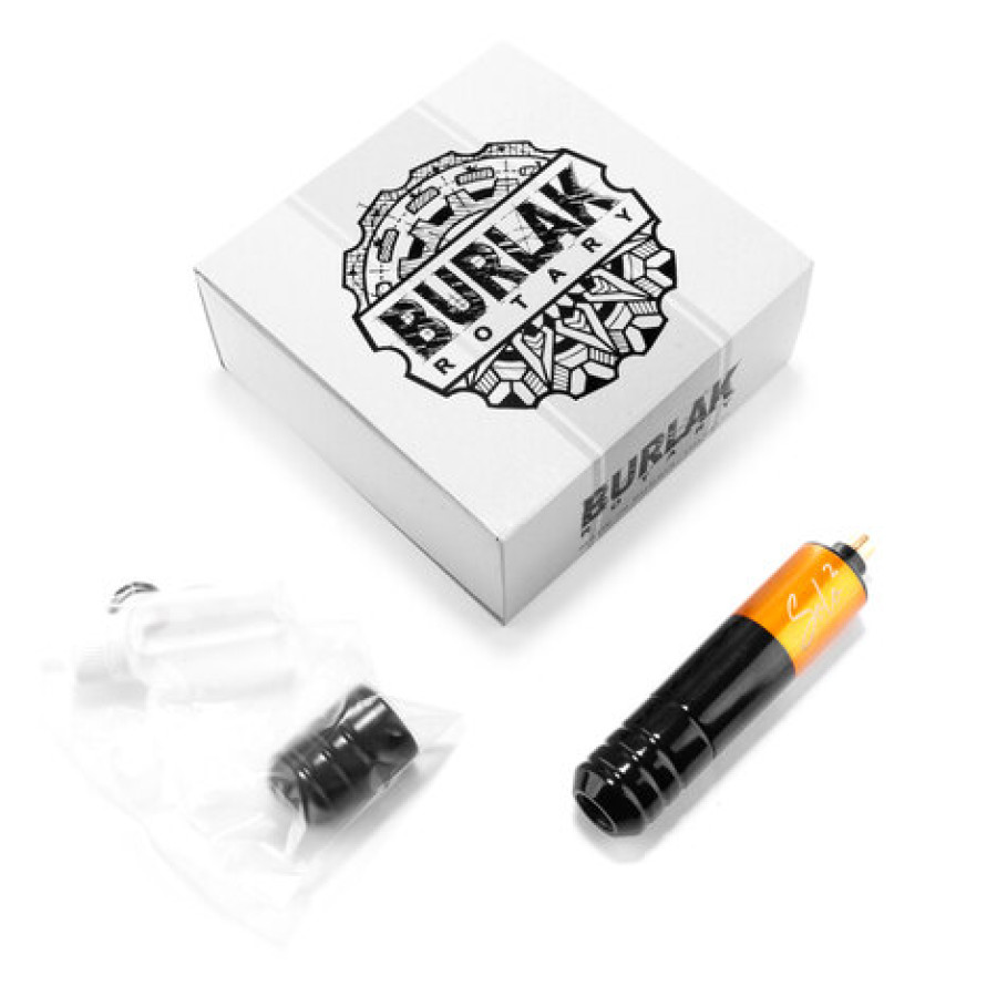 Тату машинка Burlak Tattoo Machines Solo 2 Gold-Black + держатель 26 мм