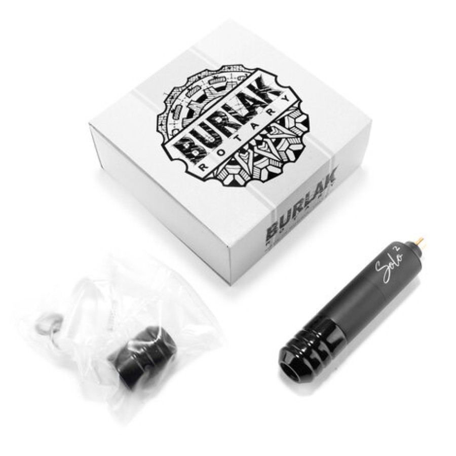 Тату машинка Burlak Tattoo Machines Solo 2 Matte Black + держатель 26 мм (Glossy)