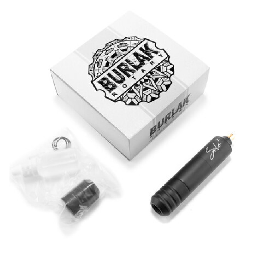 Тату машинка Burlak Tattoo Machines Solo 2 Matte Black + держатель 26 мм